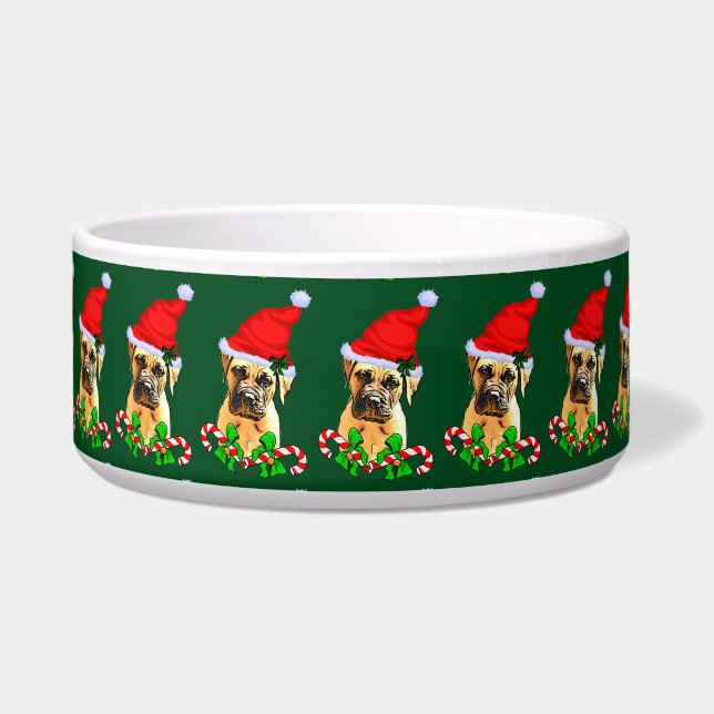 Bullmastiff Dog Christmas  (Front)