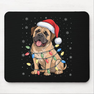 Bullmastiff Dog Christmas Tree Lights Dogs Xmas Pa Mouse Mat