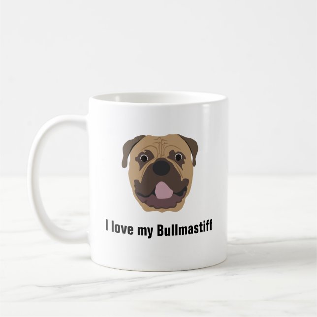 Bullmastiff Dog Coffee Mug - I love my Bullmastiff (Left)