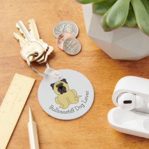 Bullmastiff Dog Design Any Colour Background Key Ring