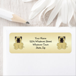 Bullmastiff Dog Design Return Address
