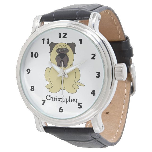 Bullmastiff Dog Design Watch (Angled)