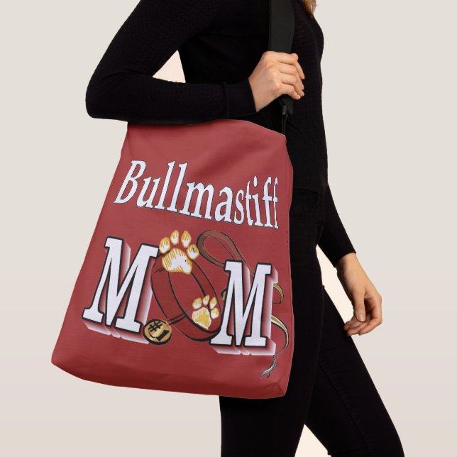 Bullmastiff Dog MOM Crossbody Bag (Close Up)