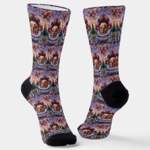 Bullmastiff Dog Valentine's Day Socks