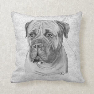 Bullmastiff Drawing Cushion