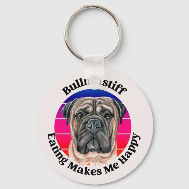 Bullmastiff funny quote keychain (Front)