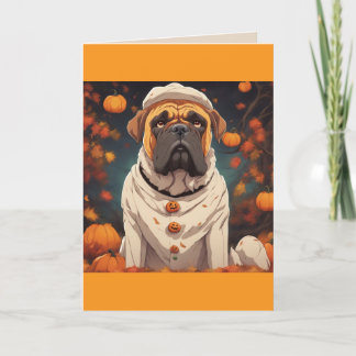 Bullmastiff Halloween card
