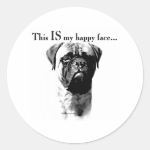Bullmastiff Happy Face - Sticker