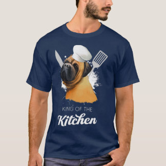 Bullmastiff King of the Kitchen Funny Cooking Dog  T-Shirt