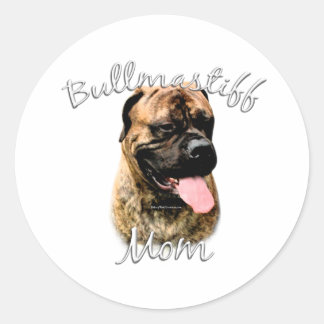 Bullmastiff Mum 2 Classic Round Sticker