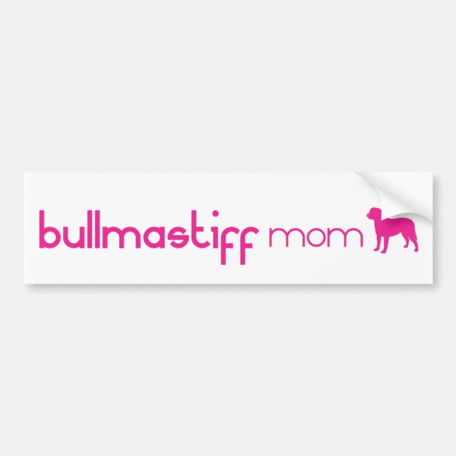 Bullmastiff Mum Bumper Sticker (Front)