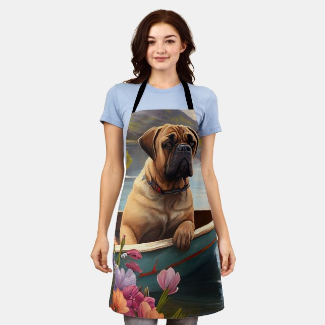 Bullmastiff on a Paddle: A Scenic Adventure Apron (Worn)