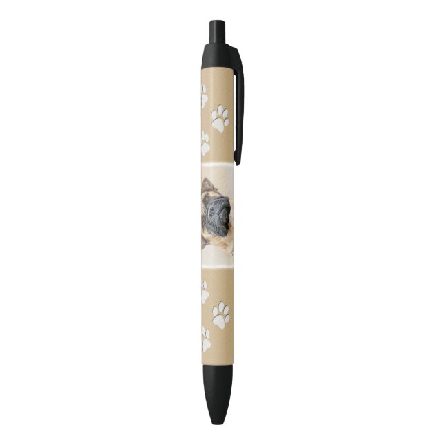 Bullmastiff Painting - Cute Original Dog Art Black Ink Pen (Bottom (Vertical))