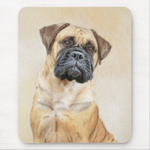 Bullmastiff Painting - Cute Original Dog Art Mouse Mat