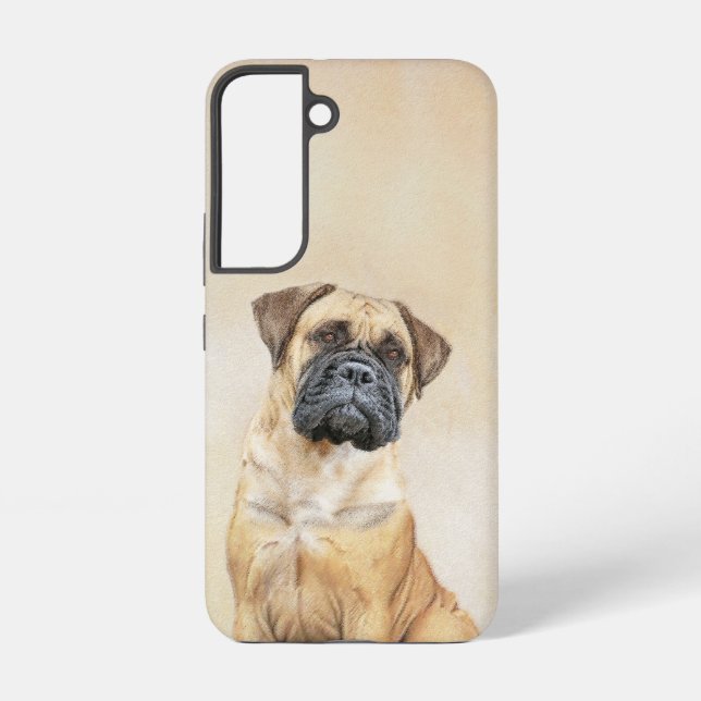 Bullmastiff Painting - Cute Original Dog Art Samsung Galaxy S22 Case (Back)