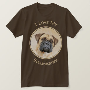 Bullmastiff Painting - Cute Original Dog Art T-Shirt