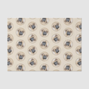 Bullmastiff Painting Fawn Red Sable Cute Dog Art Tissue Paper