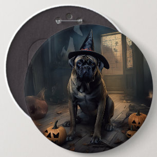 Bullmastiff Pumpkins Halloween Scary 6 Cm Round Badge