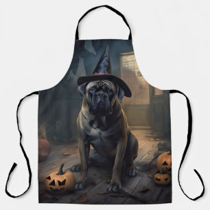 Bullmastiff Pumpkins Halloween Scary  Apron