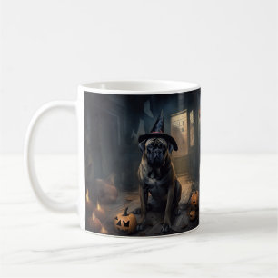 Bullmastiff Pumpkins Halloween Scary Coffee Mug