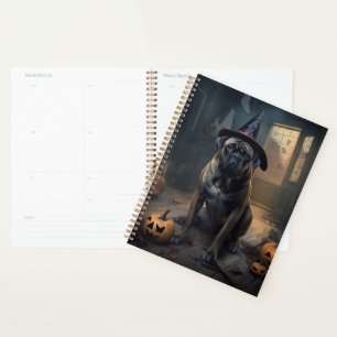 Bullmastiff Pumpkins Halloween Scary Planner