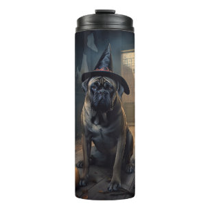 Bullmastiff Pumpkins Halloween Scary Thermal Tumbler