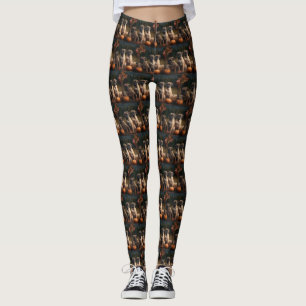 Bullmastiff  Puppy Autumn Delight Pumpkin Leggings