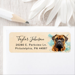 Bullmastiff Return Address Label