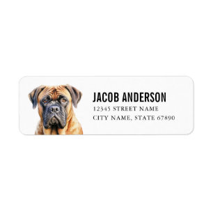 Bullmastiff Return Address Labels