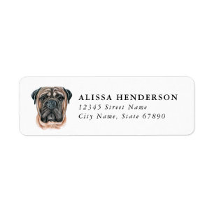 Bullmastiff Return Address Labels