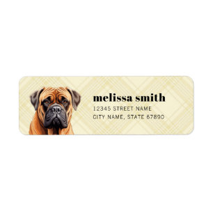 Bullmastiff Return Address Labels