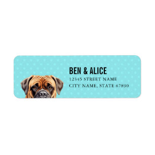 Bullmastiff Return Address Labels