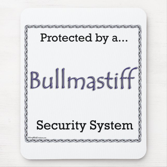 Bullmastiff Security System Mouse Mat (Front)
