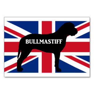 bullmastiff silhouette name flag United_Kingdom.pn Table Number