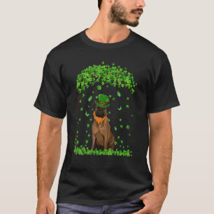 Bullmastiff St Patricks Day Lover Irish Shamrock D T-Shirt