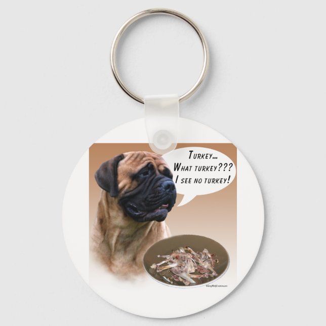 Bullmastiff Turkey Key Ring (Front)