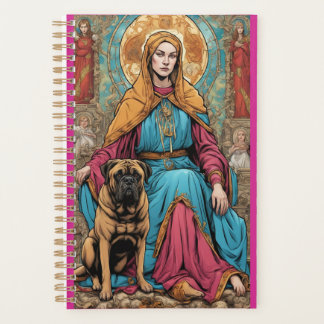 Bullmastiff with saint  planner