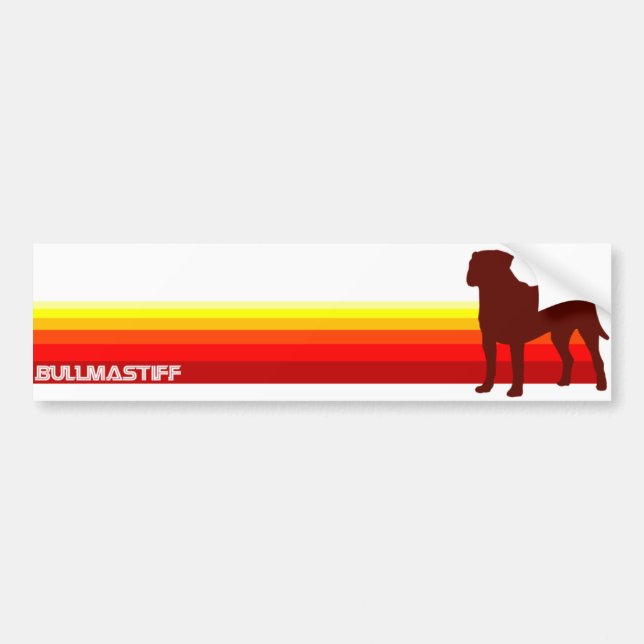 Bullmastiff With Stripes Bumper Sticker (Front)