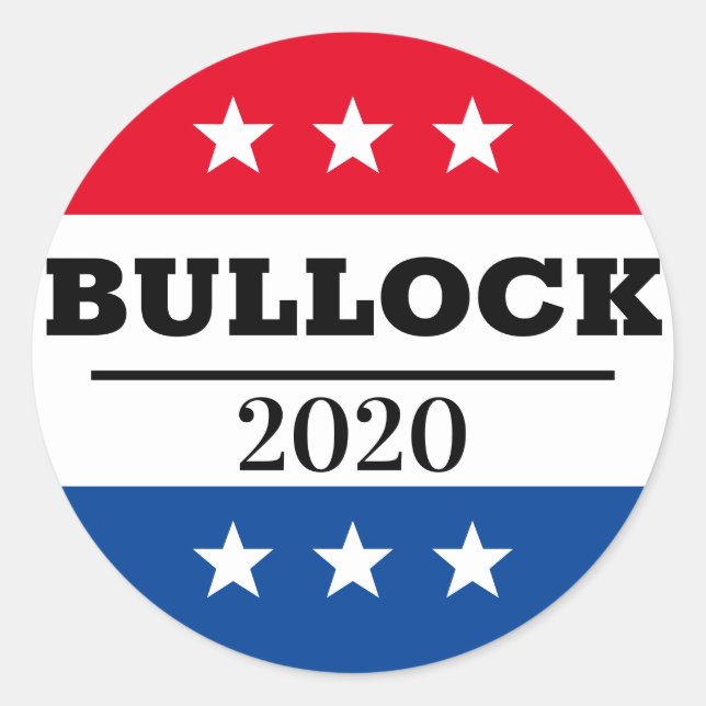 BULLOCK 2020 CLASSIC ROUND STICKER (Front)