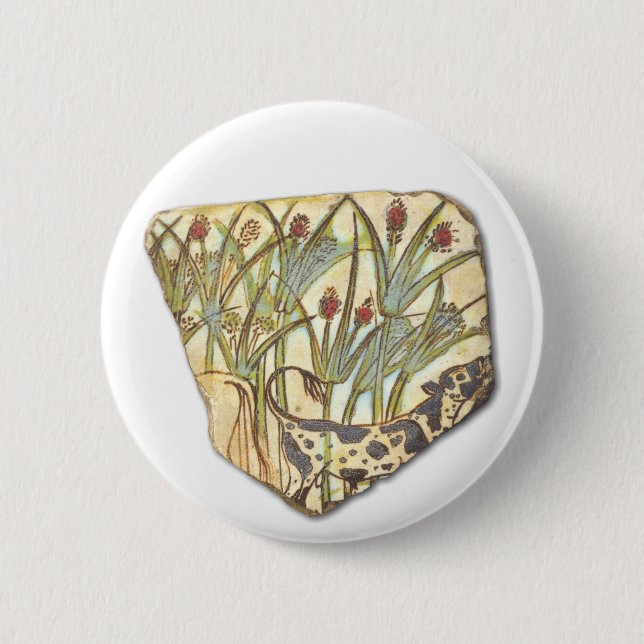 bullock in thicket 6 cm round badge (Front)