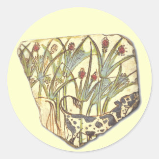 bullock in thicket classic round sticker
