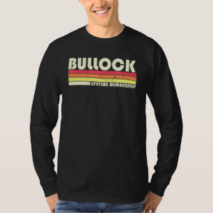 Bullock Surname Retro Vintage 80s 90s Birthday Reu T-Shirt