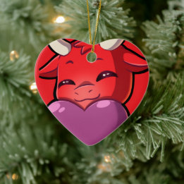 Bullpew-Chat Love Ceramic Tree Decoration