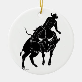 Bullrider 300 copy ceramic tree decoration