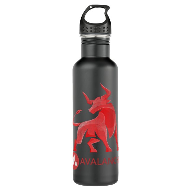 bullrun avax Avalanche Coin Crypto Token 710 Ml Water Bottle (Front)