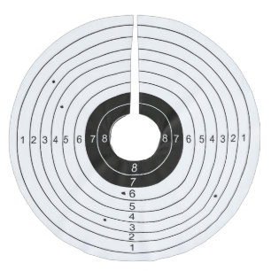 Bulls Eye Black & White - Christmas Tree Skirt