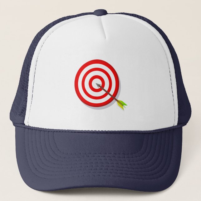 Bull's Eye Dart Board  Trucker Hat (Front)