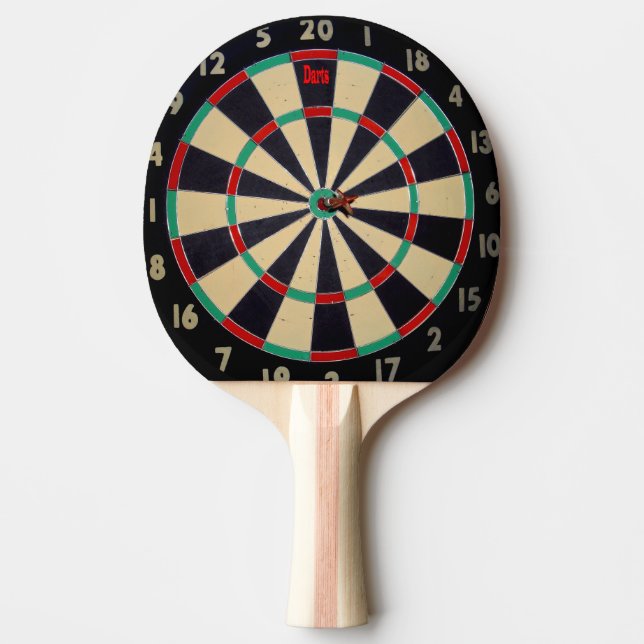 Bulls Eye On A Dartboard, Ping Pong Paddle (Front)