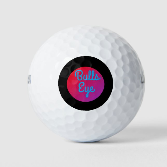 Bulls Eye Text >Golf Balls (Front)