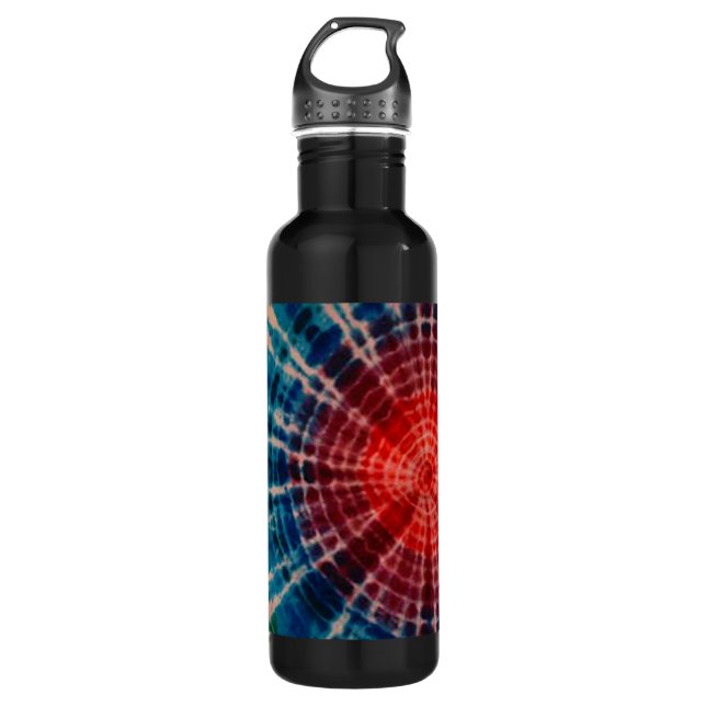 Bulls Eye Tie Dye Rings 710 Ml Water Bottle (Front)